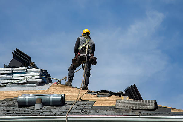 Professional Gutter Installation technician working in Eunice, LA